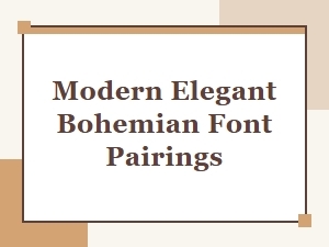 Serene Script and Modern Bohemian Fonts